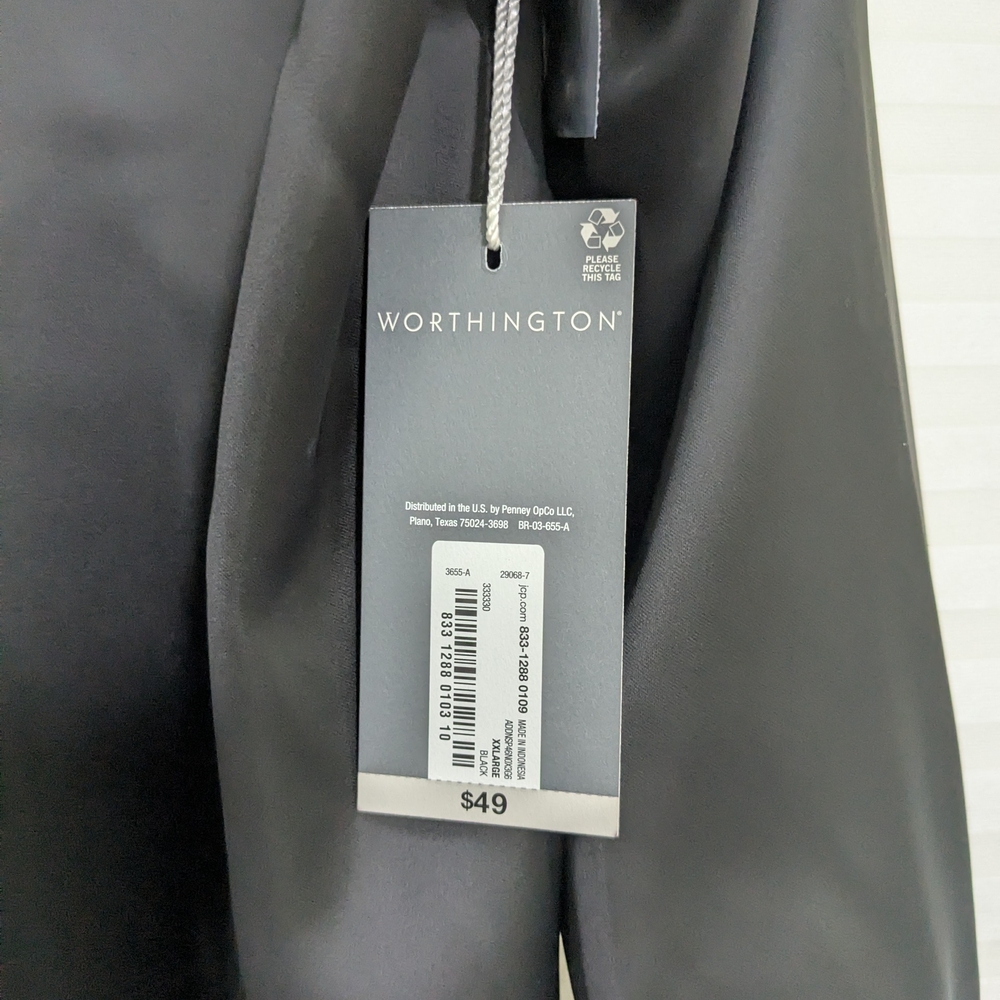 NWT Worthington Black Satin Shirt - Picture 4 of 4